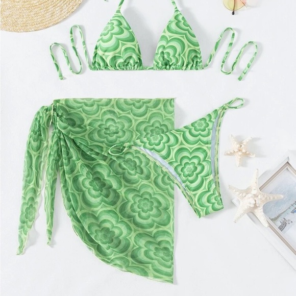 Green shein bikini - Picture 3 of 6